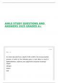 AWLS STUDY QUESTIONS AND ANSWERS 2025 GRADED A&plus;