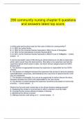 206 community nursing chapter 6 questions  and answers latest top score&period;