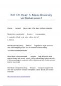 BIO 161 Exam 3- Miami University Verified Answers&excl;&excl;