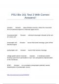 PSU Bio 161 Test 3 With Correct Answers&excl;&excl;