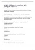 CHLH 200 Exam 4 questions with complete solutions