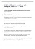 CHLH 243 Exam 1 questions with complete solutions A&plus; rated