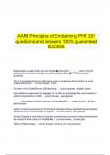 AAMI Principles of Embalming PHT 201 questions and answers 100&percnt; guaranteed  success&period;