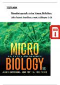 Test Bank for Microbiology&colon; An Evolving Science 5th Edition by Slonczewski & Foster&comma; All Chapters 1 - 28 Complete&comma; Verified Latest Edition