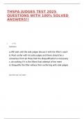 THSPA JUDGES TEST 2025 QUESTIONS WITH 100&percnt; SOLVED ANSWERS&excl;&excl;