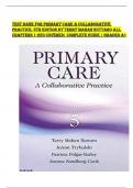 TEST BANK FOR PRIMARY CARE A COLLABORATIVE PRACTICE&comma; 5TH EDITION BY TERRY MAHAN BUTTARO ALL CHAPTERS 1-250 COVERED&vert; COMPLETE GUIDE &vert; GRADED A&plus;