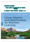 Solution Manual for Linear Algebra and Optimization for Machine Learning 1st Edition by Charu Aggarwal&comma; All 11 Chapters Covered&comma; Verified Latest Edition
