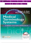 TEST BANK for Medical Terminology Systems&colon; A Body Systems Approach 8th Edition by Barbara Gylys & Mary Ellen Wedding 9780803658677 &lpar;20-25&rpar;