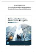 SOLUTION MANUAL Construction Accounting and Financial Management&comma; 4th Edition By Peterson Chapters &lpar;1&ndash;18&rpar; Completed