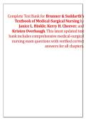 Test Bank for Brunner & Suddarth&rsquo;s Textbook of Medical-Surgical Nursing 16th Edition Hinkle Cheever Overbaugh All Chapters Complete Latest Updated