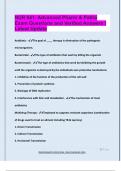 NUR 641- Advanced Pharm & Patho Exam Questions and Verified Answers &vert;  Latest Update