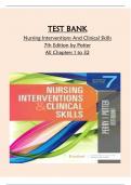 TEST BANK  Nursing Interventions And Clinical Skills 7th Edition by Potter All Chapters 1 to 32 REVIEWED