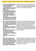 OB NCLEX TEST QUESTIONS WITH 100&percnt; VERIFIED ANSWERS