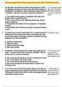 Pharmacology NCLEX Exam Questions with 100&percnt; Verified Answers