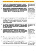 PN NCLEX postpartum Test Questions with 100&percnt; Verified Solutions