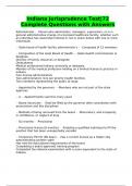 Indiana Jurisprudence Test&vert;72 Complete Questions with Answers
