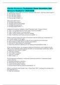 Florida Pharmacy Technician Exam Questions And Answers Graded A&plus; 2025&sol;2026