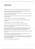 ADB Exam Questions and 100&percnt; Verified Answers