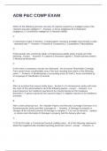 ADB P&C COMP EXAM Questions and Correct Answers