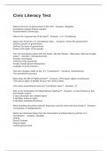 Civic Literacy Exam Test Questions and 100&percnt; Correct Answers