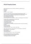 FCLE Practice Exam Questions With Correct Answers