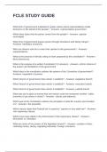 FCLE STUDY GUIDE Exam Questions With 100&percnt;vVerified Answers 