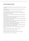 FCLE Valencia Exam Test Questions and Correct Answers