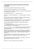 LOUISIANA REAL ESTATE EXAM QUESTIONS & ANSWERS