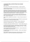 LOUISIANA REAL ESTATE PRACTICE EXAMS &lpar;NATIONAL&rpar;