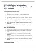 NUR2063 Pathophysiology Exam 1 Overview with Discussion questions all with Rationale