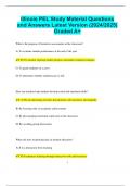 Illinois PEL Study Material Questions and Answers Latest Version &lpar;2024&sol;2025&rpar;  Graded A&plus;