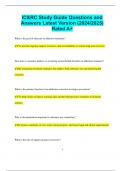 IC&RC Study Guide Questions and Answers Latest Version &lpar;2024&sol;2025&rpar;  Rated A&plus;