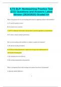 ILTS SLP&colon; Nonteaching Practice Test &lpar;232&rpar; Questions and Answers Latest Version &lpar;2024&sol;2025&rpar; Graded A&plus;