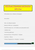APA Exam 1 Questions and Answers 100&percnt; Pass
