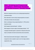 WGU SCRIPTING AND PROGRAMMING FOUNDATION EXAM PACKAGE DEAL QUESTIONS AND VERIFIED DETAILED ANSWERS &vert; 100&percnt; GUARANTEED PASS &vert; ALREADY GRADED A&plus;