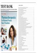 TEST BANK  Pharmacotherapeutics for Advanced Practice Nurse Prescribers&comma; 6th Edition Teri Moser Woo and Wendy L&period; Wright Updated Version 