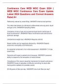 Continence Care WEB WOC Exam 2024 &vert;  WEB WOC Continence Care Exam Update  Latest 2024 Questions and Correct Answers  Rated A&plus;