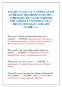 COG220 ACCESS DATA MODEL EXAM  COMPLETE QUESTIONS WITH 100&percnt;  SIMPLIFIED DETAILED VERIFIED AND CORRECT ANSWERS ACTUAL  BRAND-NEW EXAM ALREADY  GRADED A&plus;
