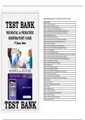 Neonatal and Pediatric Respiratory Care&comma; 5th Edition&comma; Brian K&period; Walsh Test Bank  Updated 2025