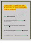MCN CARDIAC 374 PRACTICE EXAM 2 Questions and Answers Latest Updates 2025 TOP RATED A&plus;