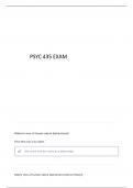 PSYC 435 FINAL EXAM QUESTIONS AND ANSWERS ATHABASCA UNIVERSITY 
