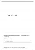 PSYC 435 FINAL EXAM  QUESTIONS AND ANSWERS 