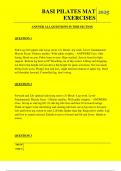  BASI PILATES MAT EXERCISES QUESTIONS AND ANSWERS 2025