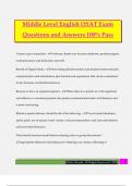 CEOE OSAT Bundled Exams Questions and Answers 100&percnt; Pass Guaranteed&comma; Reviewed 2025