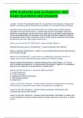 BTM Authority and Jurisdiction&comma; UOF Exam Questions and Answers