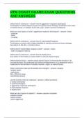 BTM COAST GUARD EXAM QUESTIONS AND ANSWERS