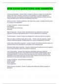 BTM EXAM QUESTIONS AND ANSWERS
