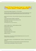 Praxis 5272 Deaf Education Study Set 2 with 100&percnt; Correct Answers &vert; Verified &vert; Updated 2025