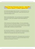 Praxis 5272 Deaf Education Study Set 1 with 100&percnt; Correct Answers &vert; Verified &vert; Updated 2025