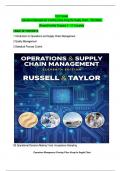 TEST BANK  Operations Management Creating Value Along the Supply Chain&comma; 11th Edition  &lpar;Russell&rpar;Verified Chapters 1 - 17&comma; Complete 